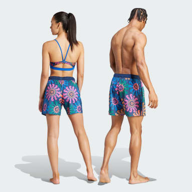 Sportswear Blue adidas x FARM Rio Short-Length Swim Shorts (Gender Neutral)