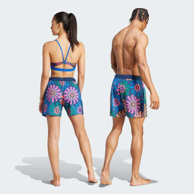 Short de bain coupe courte adidas x FARM Rio (Non genré) Bleu Sportswear