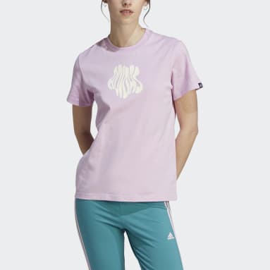 Polo Floral Estampada Púrpura Mujer Sportswear
