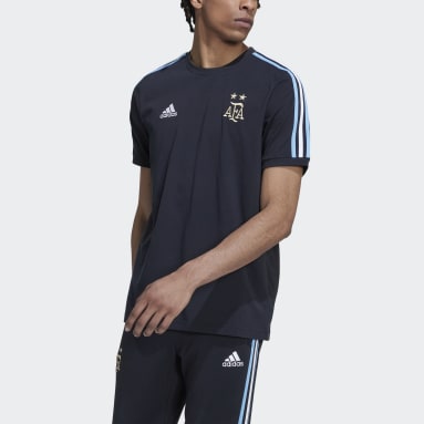 T-shirt 3 bandes Argentine noir Hommes Soccer