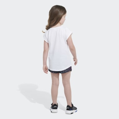 Children Sportswear White TANK  WVN AOP SHORT SET