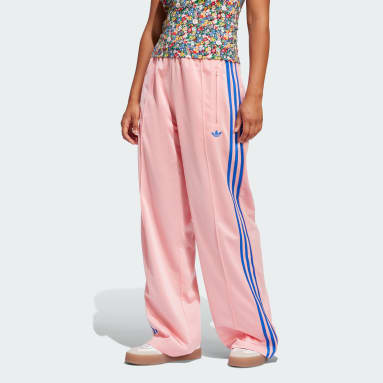 Pink stripe adidas pants shop