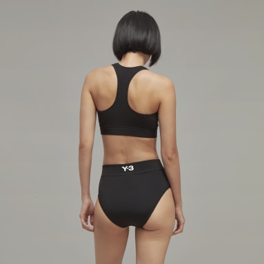 Women Y-3 Black Y-3 Swim Bikini Top