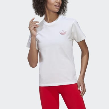 Camiseta Estampada Trefoil Blanco Mujer Originals