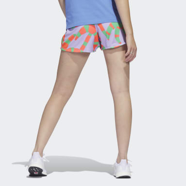Pantalón corto adidas x FARM Rio Pacer Knit 3 bandas Violeta Mujer Sportswear