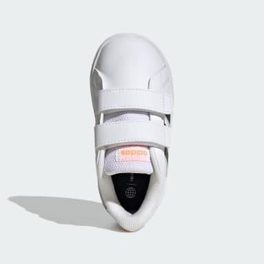 Kinder Sportswear Grand Court Lifestyle Hook and Loop Schuh Weiß