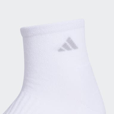 Women's Training White Cushioned Quarter Socks 3 Pairs
