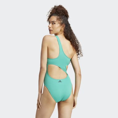 adidas sports performance solid swimsuit green