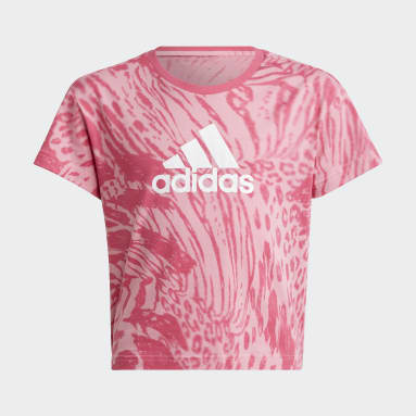 Girls Sportswear Pink Future Icons Hybrid Animal Print Cotton Regular Tee