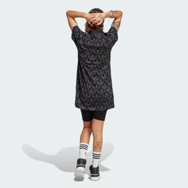 Abito Trefoil Monogram Polo Nero Donna Originals