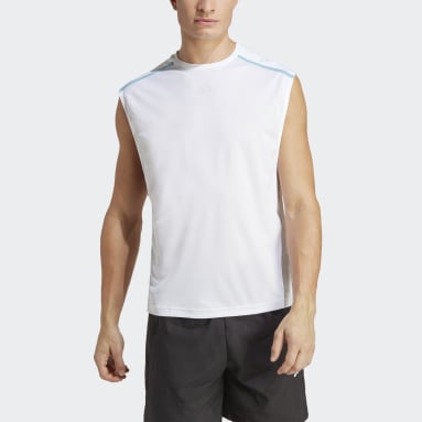 Männer Fitness & Training Workout Base Sleeveless Shirt Weiß
