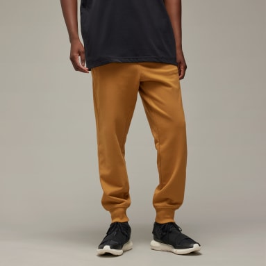 Men Y-3 Brown Y-3 French Terry Cuffed Pants