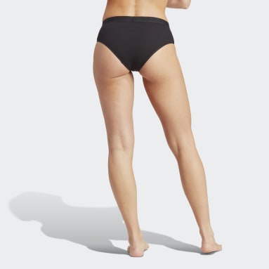 Women Training Black Active Comfort Flex Cotton Scoop Bikini Briefs 2 Pack