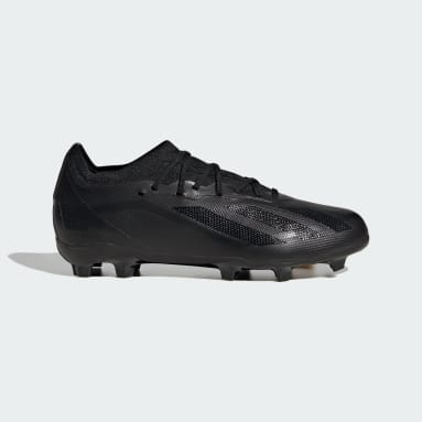 Botas de Futebol X Crazyfast.1 – Piso firme Preto Criança Futebol