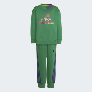 Ensemble sweat-shirt ras-du-cou et pantalon adidas x Classic LEGO® vert Enfants 4-8 Years Sportswear