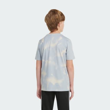 Youth Training Blue Allover Print Fluidity Short Sleeve Tee