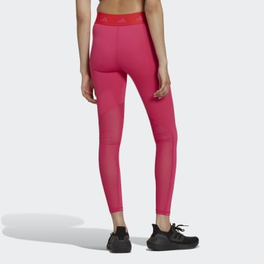 Women Gym & Training Pink Techfit Long Leggings