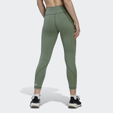 Calzas Optime Training 7/8 Tiro Alto Verde Mujer Training