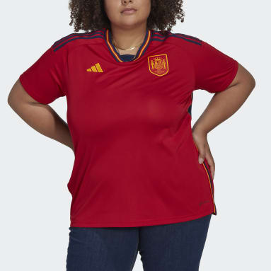 Dames Voetbal rood Spanje 22 Thuisshirt (Grote Maat)