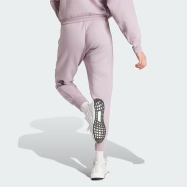 adidas ALL SZN Fleece Loose Pants - Purple, Women's Lifestyle