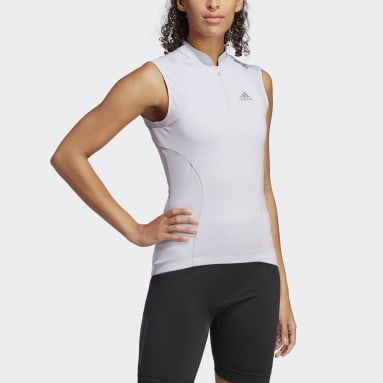 Women Cycling Purple The Sleeveless Cycling Top