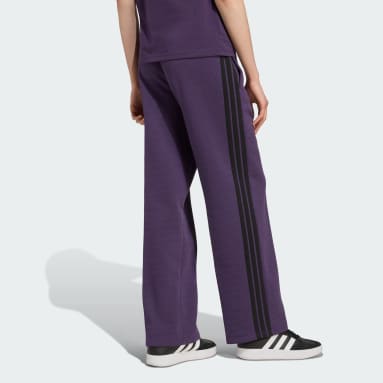 Essentials 3-Stripes Open-Hem Fleece Pants
