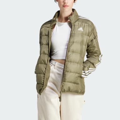 Women Sportswear Green Essentials 3-Stripes Light Down Jacket