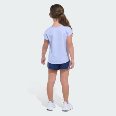 Two-Piece Short Sleeve Graphic Tee and Mesh Shorts Set