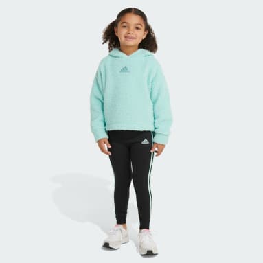 Blue adidas Originals Girls' Monogram Crew/Leggings Set Children