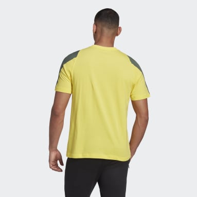 T-shirt Future Icons Embroidered Badge of Sport Giallo Uomo Sportswear