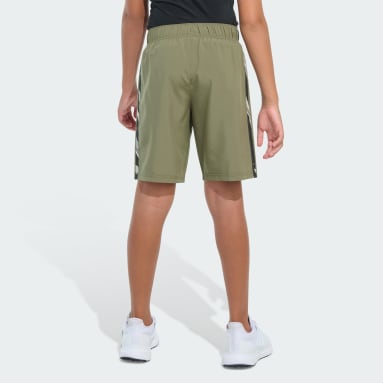 adidas Elastic Waistband Woven Camo-Print 3-Stripes Shorts