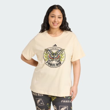 camiseta estampada adidas X FARM (Plus Size) Feminino