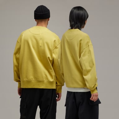 y_3 Yellow Y-3 오가닉 코튼 테리 크루 스웨터