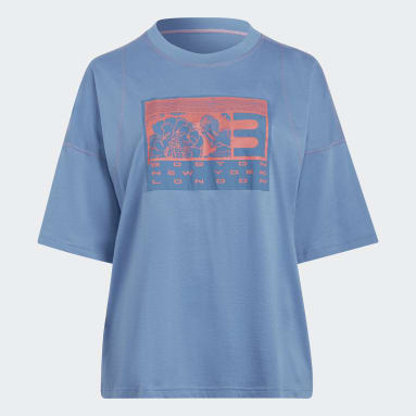Camiseta adidas Sportswear SuperHer (Tallas grandes) Azul Mujer Sportswear