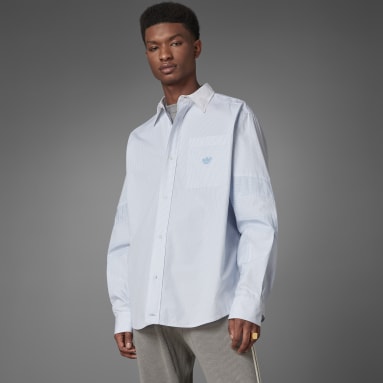 Men Lifestyle Blue Blue Version Oversized Stripes Shirt