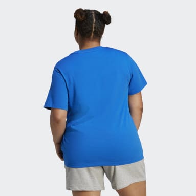 Camiseta Adicolor Classics Trefoil Azul Mulher Originals
