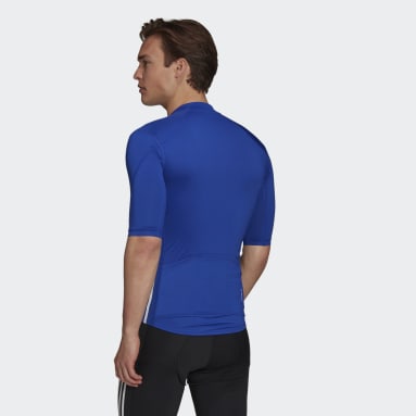 Maillot - Playera de Ciclismo Manga Corta Azul Hombre Ciclismo