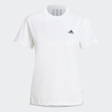 Polera AEROREADY Designed To Move Sport 3 Tiras Blanco Mujer Training