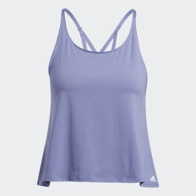 Polera sin Mangas Yoga Morado Mujer Training