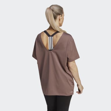 T-shirt ample Training Marron Femmes Fitness Et Training