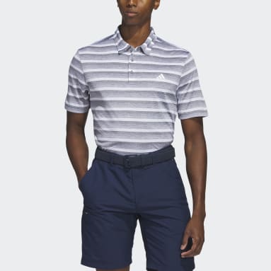 Polo Two-Color Striped Gris Hombre Golf