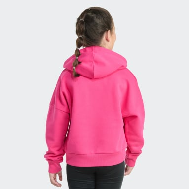 Long Sleeve Essential Big Logo Fleece Pullover Hoodie