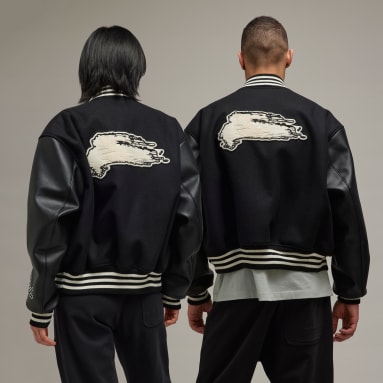 Lifestyle Black Y-3 레터맨 재킷