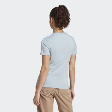 Essentials Slim 3-Stripes Tee Niebieski