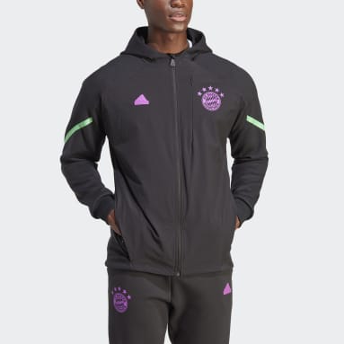 Men's Soccer Black FC Bayern Designed For Gameday Full-Zip Hoodie