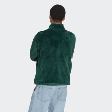 Men Originals Green Essentials+ Fluffy Fleece Track Jacket