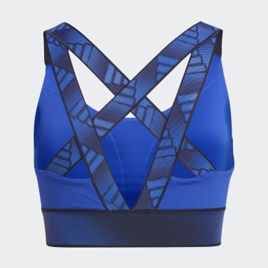 Women Trail Running Blue Believe This Medium-Support Workout Bra