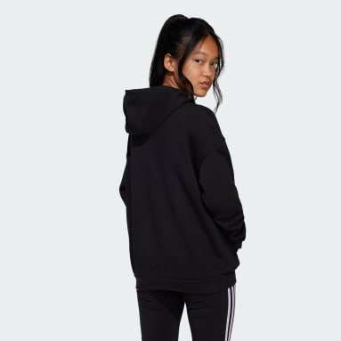 【a1800】adidas パーカー スウェット チュニック XS ブラック adidas ロゴスウェット パーカー アディダス XL キッズ ブラック