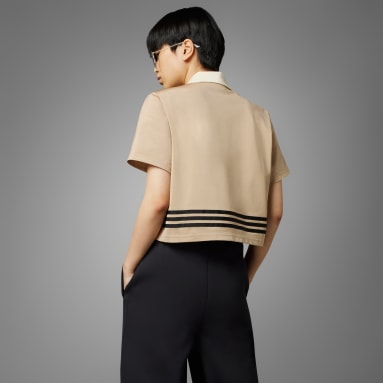Women Lifestyle Brown 아디컬러 70s 폴로 셔츠
