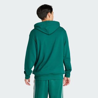 Oversized Fit Terry Sweatshirt - Dark green - Men